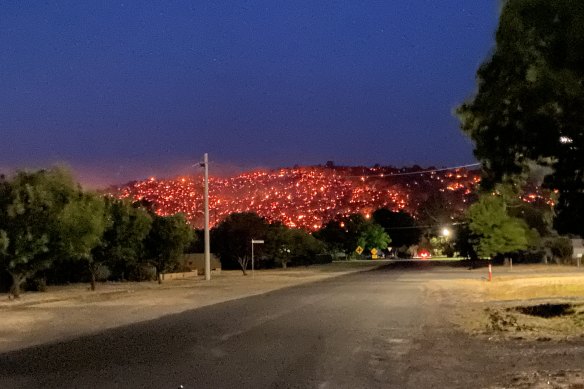 Power outages have raised safety concerns over emergencies in Euroa, such as this fire in 2020.