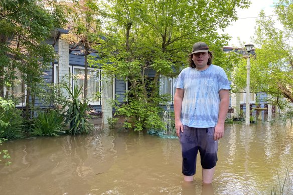 Damen Boot outside his home on the banks of the Campaspe River in Echuca.