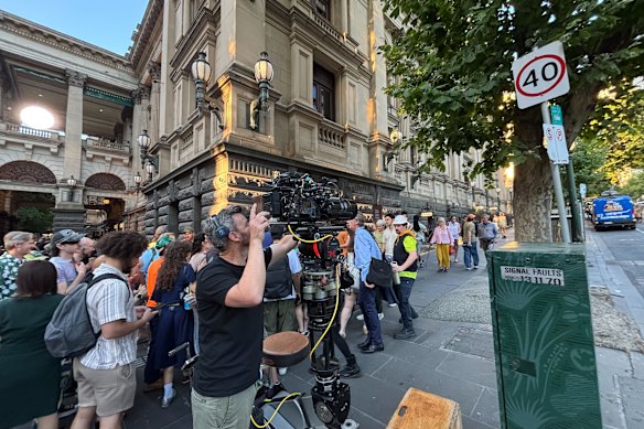 Collins Street has always had a Paris end, but on Tuesday night it became New York.