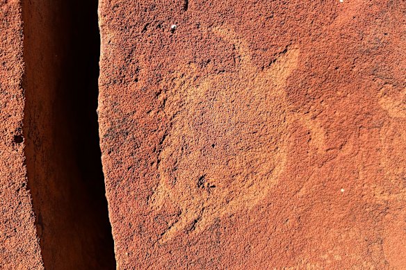 More than a million petroglyphs are scattered around Murujuga National Park, which overlooks Woodside’s Karratha operations.