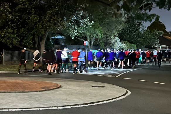 The players marched all through the night.