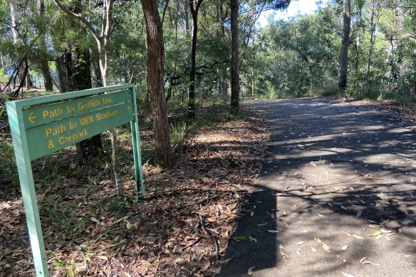 The walkway between Griffith University and Queensland Sport and Athletics Centre at Mt Gravatt would need to be widened.