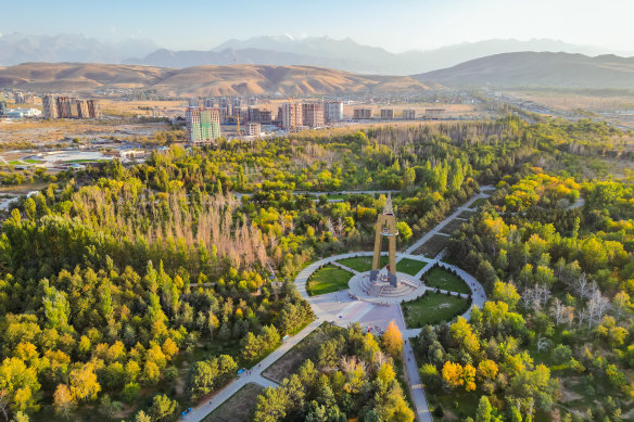 Victory Park in Bishkek, Kyrgyzstan.