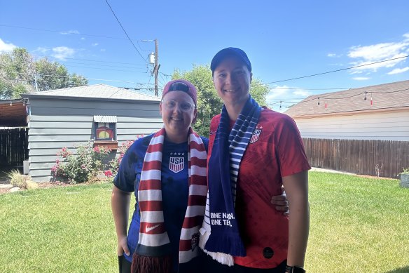 Denver couple Michelle Via and Kristen Fennewald put off their wedding plans to be in Australia for the tournament.