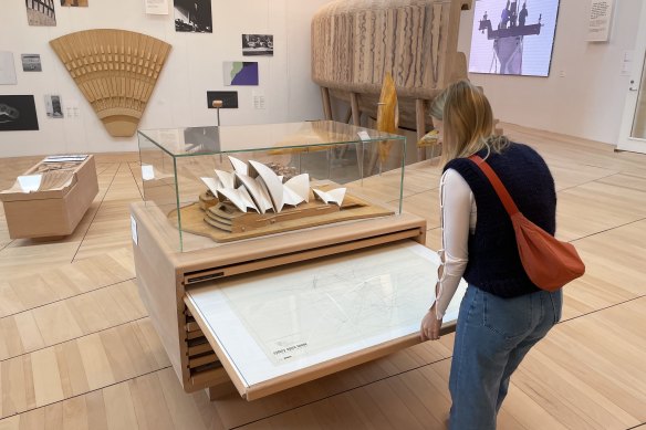 Some drawings and models at the Utzon Centre show designs for the Sydney Opera House interior never realised.