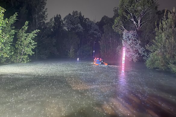 Flooding on Vine Street, Fairfield on Thursday.