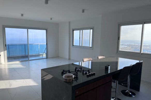 Samah Sabawi’s beachfront apartment in Gaza in 2023. It has since been trashed. 