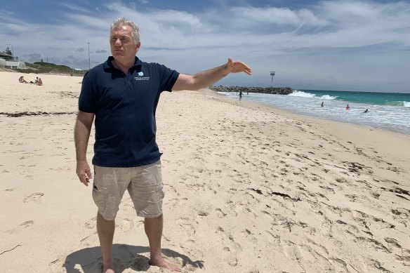 Professor Brander urges people to stand at a high vantage point, such as car parks, to study the water before entering.  