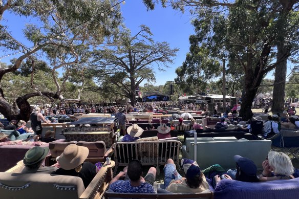 The shade gave some fans relief at Golden Plains.