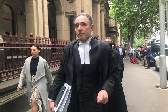 David Hallowes, SC, pictured outside court in 2019.