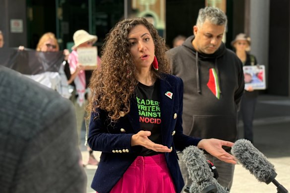 Pro-Palestine march organiser Remah Naji says police will have to take the group to court to prevent a march across the Story Bridge this weekend.