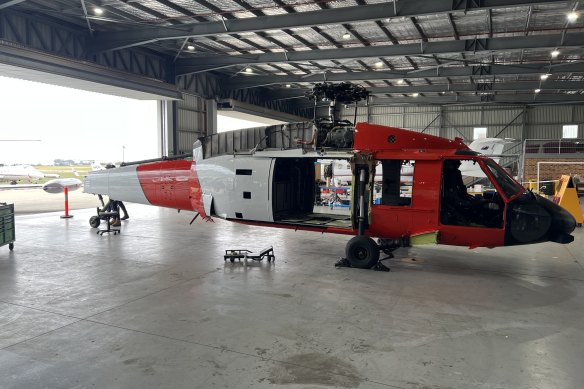 One of the Black Hawks has recently been painted in the Rural Fire Service colours.