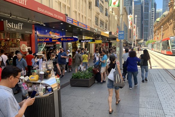 Boxing Day sales didn't draw the usual crowd to George Street on Monday.