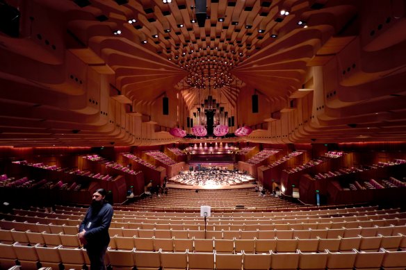 The refurbished Sydney Opera House concert hall.
