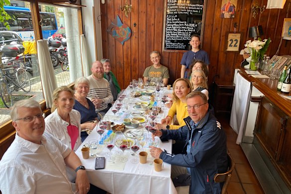 Ben Groundwater in recent times with his tour group in San Sebastian, Spain.