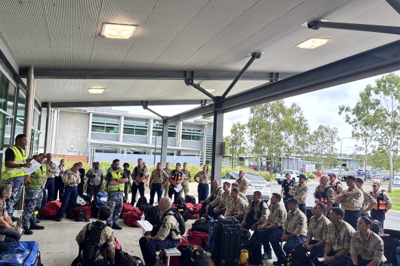 Australians soldiers arriving in Vanuatu on Wednesday, December 18. 