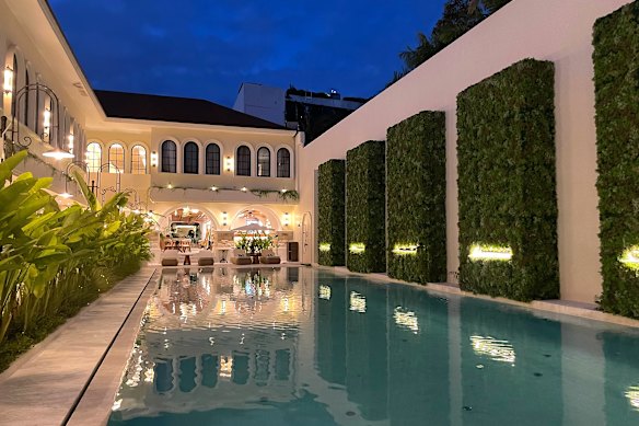 The swimming pool area at Hygge Hotel and Villas.