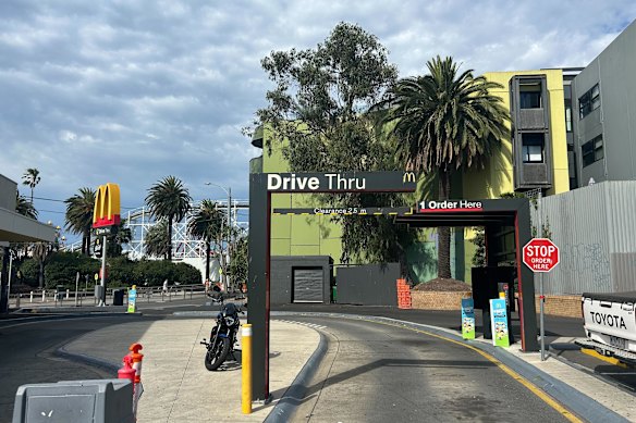The St Kilda McDonald’s where the 17-year-old was attacked.
