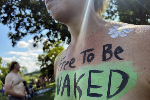 There was no requirement to be totally naked, and some people painted their bodies.