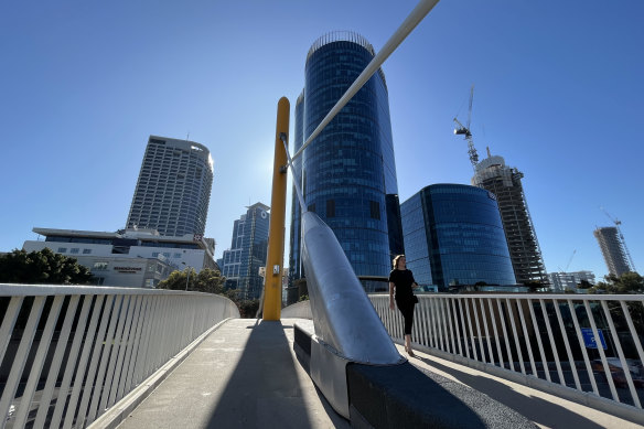 The footbridge connects West Perth to the CBD.
