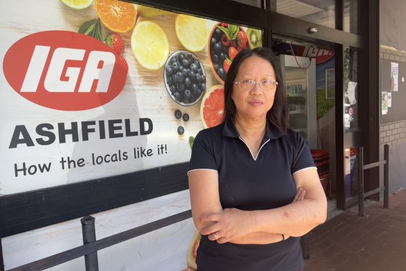 Ashfield IGA owner Sarah Wang.