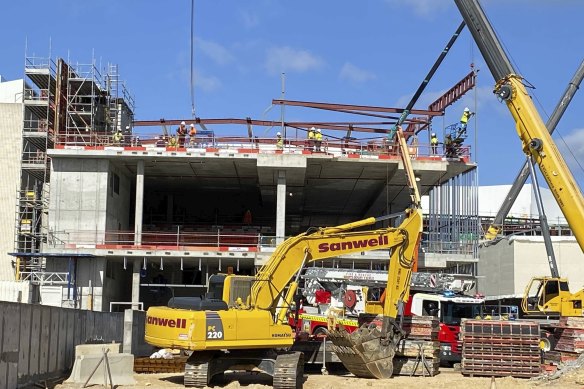 There has been a workplace accident at the development of Karrinyup Shopping Centre.