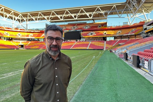 Populous architect David Johnston back at Suncorp Stadium, the venue he helped design, last week.