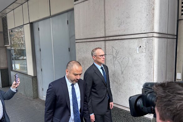 TPG Capital’s local boss Joel Thickins (right) fronted court on Tuesday.