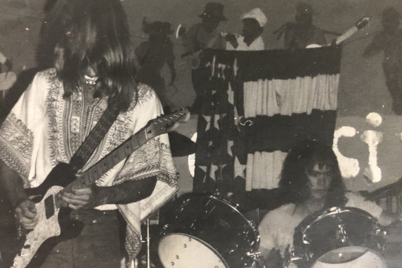 Greg Bryce of Meccalissa at the Star Hotel, circa 1977. 