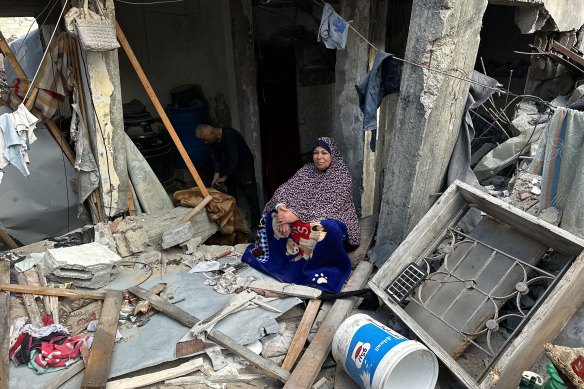 The airstrikes destroyed homes at the Nuseirat refugee camp.