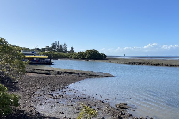 Site of the proposed Toondah Harbour development, described as the future gateway to North Stradbroke Island. The development proposes dredging in internationally-protected mangrove wetlands.