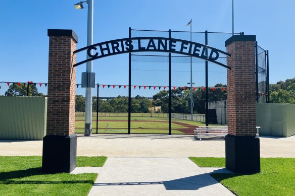 The new Chris Lane Field in Strathmore Heights.