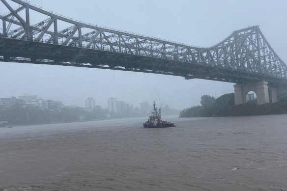 Wet weather lingers in Brisbane.