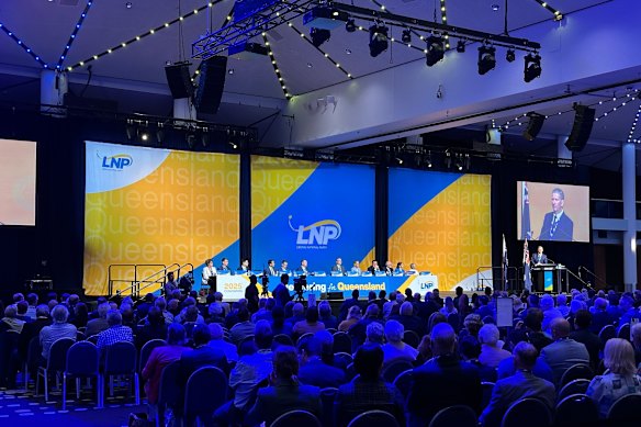 Departing president Lawrence Springborg also spoke at the LNP’s annual convention.