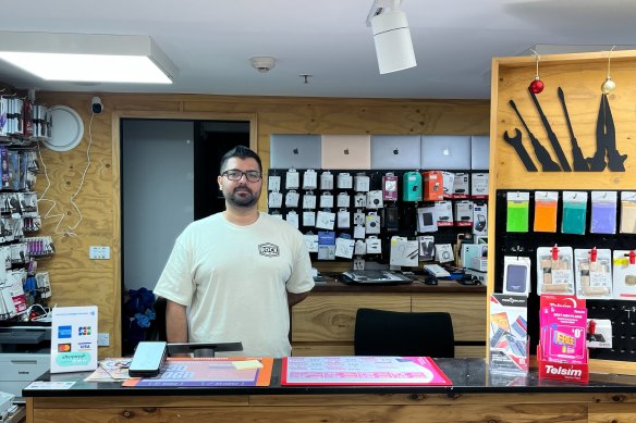 Itaaz Singh, who works at Fone Galaxy at Manly, said he has witnessed large groups of teens behaving badly. 