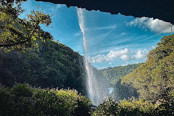 Tamarind Falls in Mauritius.