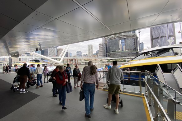 South Bank’s CityCat station could become a recharging hub and passenger centre for upstream and downstream trips.