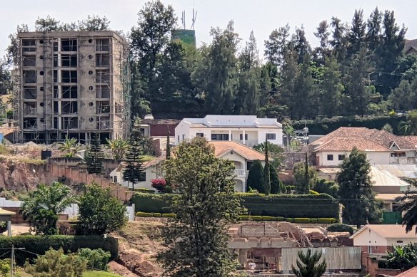 This white car is permanently parked on a hill overlooking the home of Rwanda’s leading opposition figure Victoire Ingabire in Kigali. 