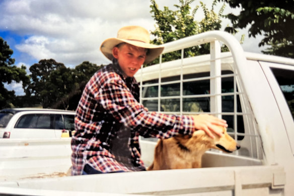 Cameron on the family farm in Deepwater, northern NSW. He alternates his time in Australia between the farm and his childhood home in Bondi Beach.