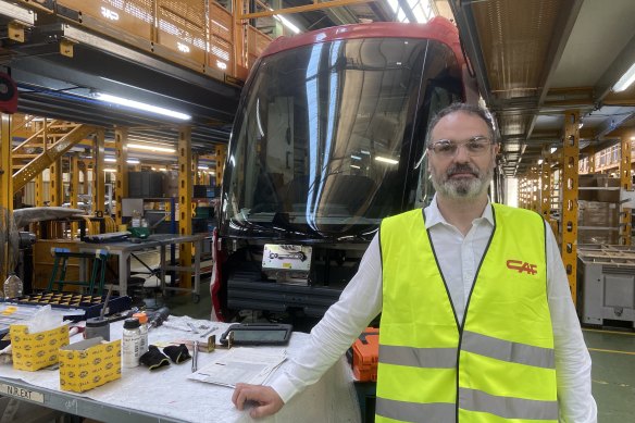 Iñaki Mendizabal, CAF international division area director, in Zaragoza.