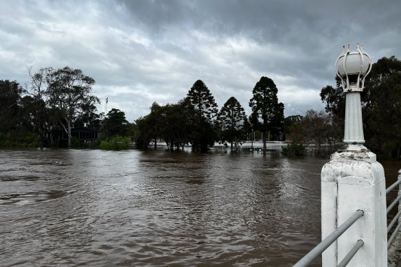 Floodwaters in Benalla.
