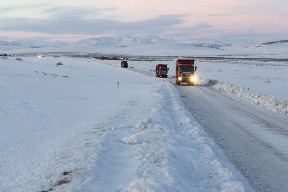 Tigers Realm trucks transport coal in Russia’s far east.