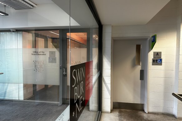 The vice chancellor’s office before the upgrade. Staff say security access has been tightened in the building since the ensuite build.