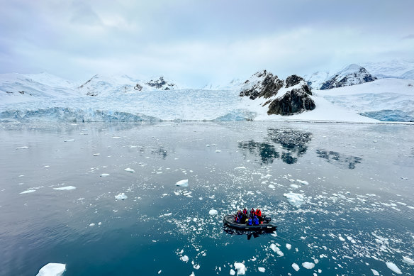 Out and about in the Zodiacs.