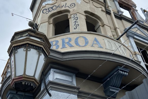 What remains of Brisbane’s heritage-listed Broadway Hotel at the Gabba in December 2022. The inability of Queensland’s heritage protection laws to protect the hotel prompted a review.