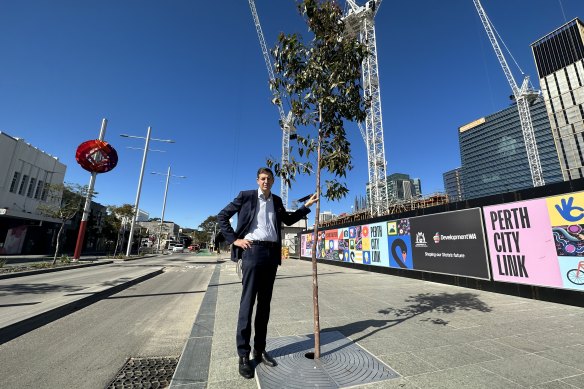 City of Perth Lord Mayor Basil Zempilas is keen to move The Cactus to put more trees into Forrest Place.