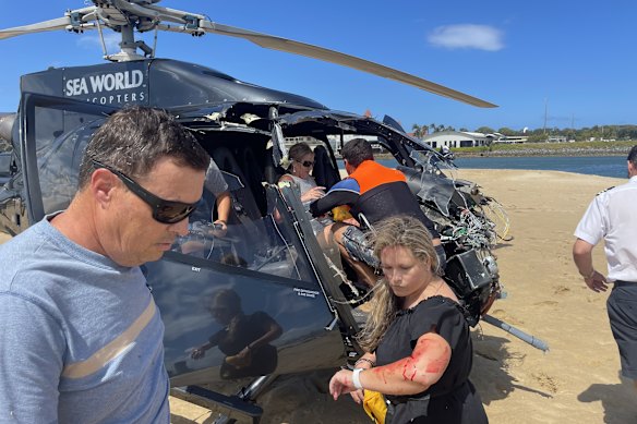 What happened after the helicopter crash in which four people lost their lives.