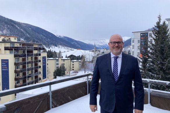 Assistant trade minister Tim Ayres in Davos for meetings with other ministers.