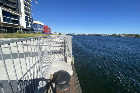 Portside Hamilton in December 2022 as a $20 million revamp begins on the former cruise ship terminal. This view looks towards the site of the  2032 Games Village.