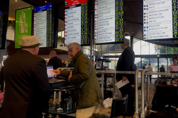 Bookies at Rosehill Racecourse.
